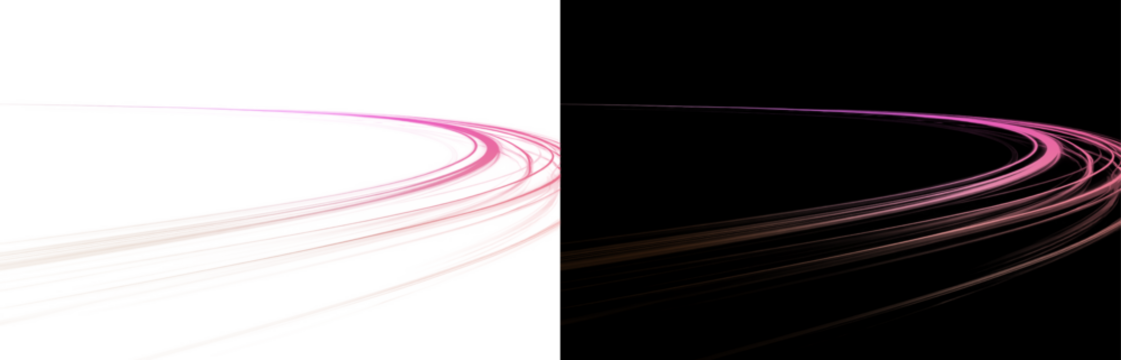 Line, colored, light, vector, abstract, effect, curve luminous streak beam, glowing motion blur, bright trail, laser ray, speed stripes, dynamic futuristic PNG shining background design.