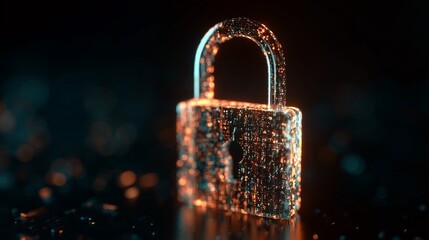 Digital Security Abstract Lock Illustration for Cybersecurity Concepts