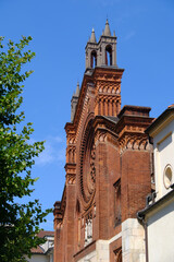 Exterior of the historic San Marco church in Milan, Italy