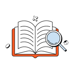 Book Search Concept Vector Icon Eps 10 File