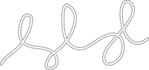 Spiral line dotted doodle style. Element for design