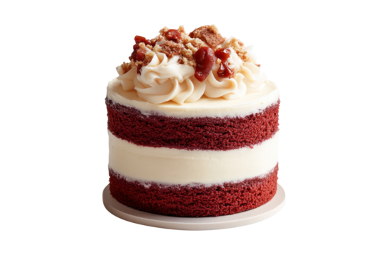 Velvet Cake Delight: Indulge in the alluring charm of a velvety, layered cake, masterfully created to spark delight and fulfill cravings. 