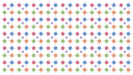 seamless paper windmill with colorful variation. Vector art, playful windmill for wallpaper, background, leaflet poster or template