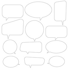 set of comic speech bubbles