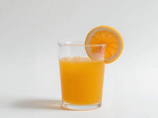 Golden Elixir in Glass, Decorated with a Citrus Slice A Study in Brightness.