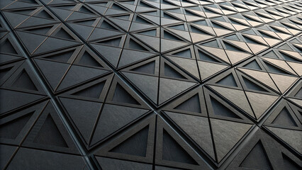 Dark geometric triangular pattern with a modern architectural texture