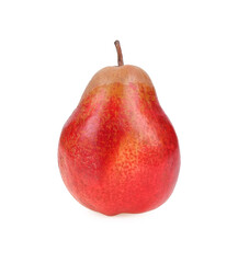 red pear on a white background.