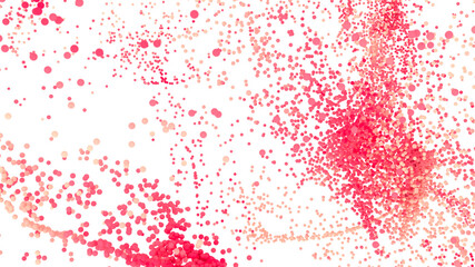 Pink and peach confetti on white background. Perfect for celebration, party, or festive designs.