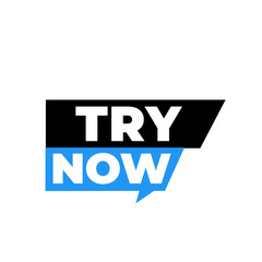 TRY NOW png, clear button label, creative style icon, online use tag