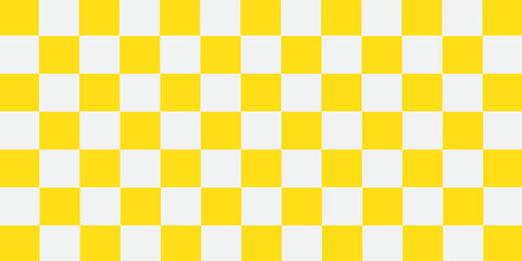 white and yellow checkered pattern, Checkerboard seamless pattern