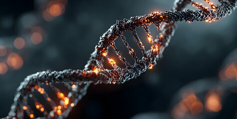 DNA sequencing result, visualisation. Researches in enetics