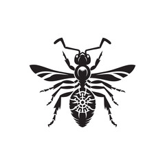Worker Ant Vector Silhouette, Nature Graphic