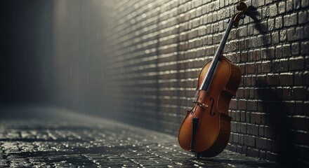 Solo violin against music sheet celebrating International Music Day with harmony and passion