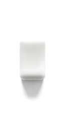 Luxurious white soap bar with gentle shadow on clean white studio background elegance elegant soap still life