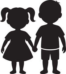 Girl and boy icon