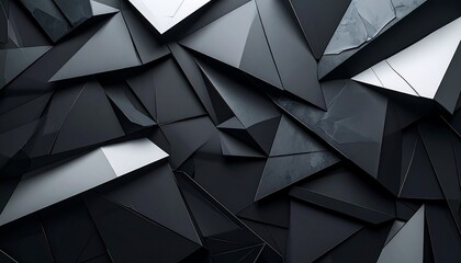 Bold hand cut abstract pattern with sharp angular cuts and layered sections, creating contrast between light and dark tones