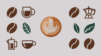  Collection Cafe Drink Cup Bean 