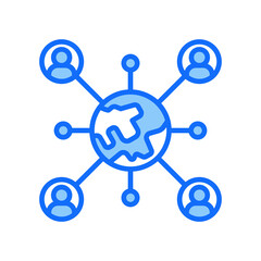 Share Network blue color icon
