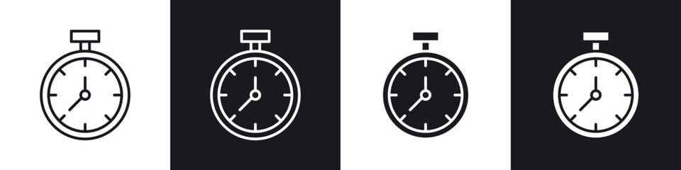 Stop watch icons graphic vectors