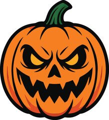 halloween pumpkin isolated on white