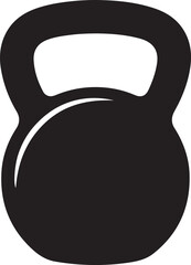 Kettlebell or girya weight training equipment flat vector icon for exercise apps and websites