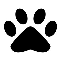 Animal Paw Print Vector Icon
