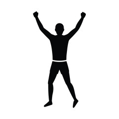 Runner Finish Line Victory Sports Silhouette Art