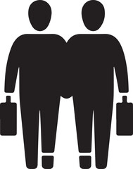 Men silhouette with shopping bag in hand isolated flat vector icon