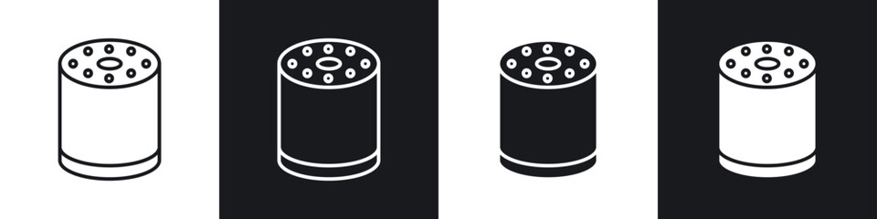 Oil filter icons graphic vectors