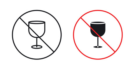 No wine sign graphic vectors