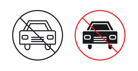 No cars sign graphic vectors