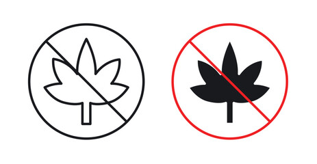 Fototapeta premium No Marijuana sign graphic vectors