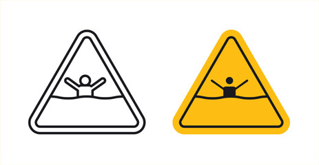Mud warning signs graphic vectors