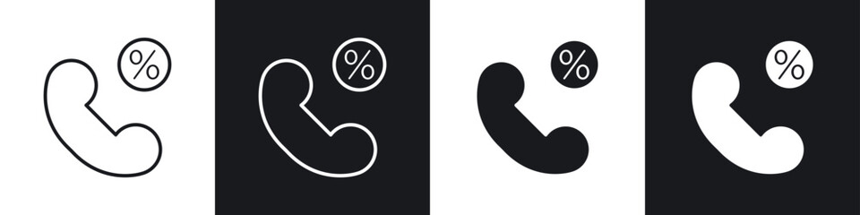 Loan call icons graphic vectors