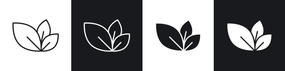 Leafs icons graphic vectors