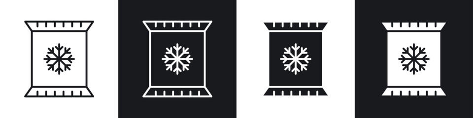 Frozen food icons graphic vectors