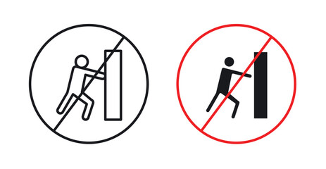 Do not push sign graphic vectors