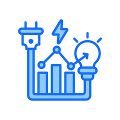 Energy Consumption blue color icon