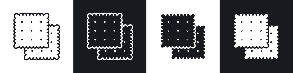 Crackers icons graphic vectors