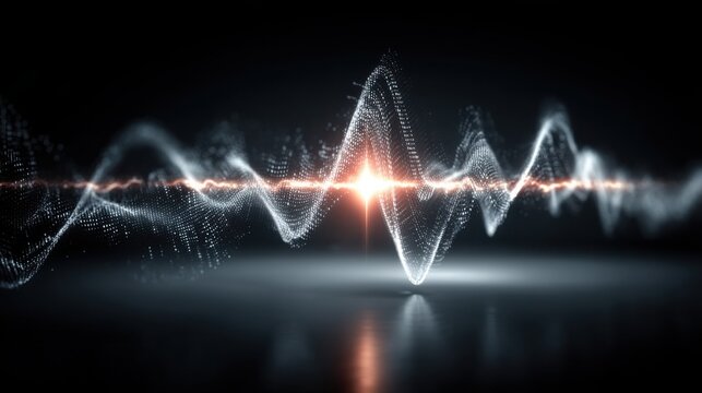 Sound wave representation illustrating decentralized economic inflection signals using fibonacci driven concepts
