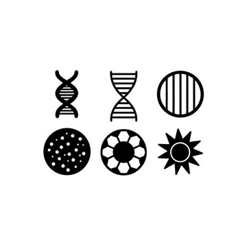6 different dna microarray scanner silhouette vect