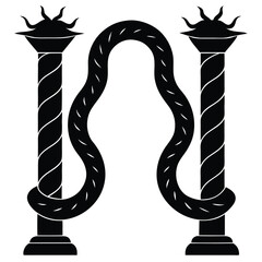 vector illustration of a column