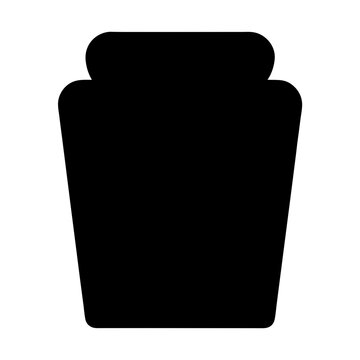 Black silhouette of a keystone symbol representing Pennsylvania, with rounded corners.