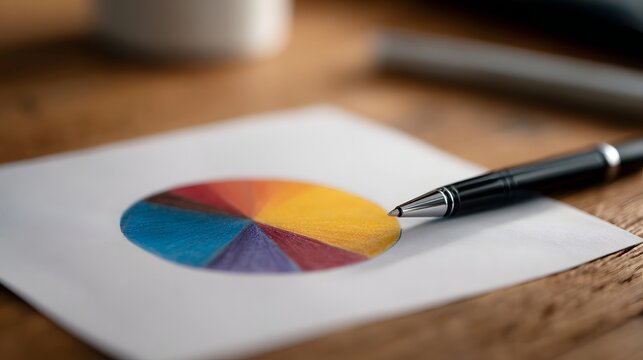 Investment pie chart on desk planning concept - Powered by Adobe