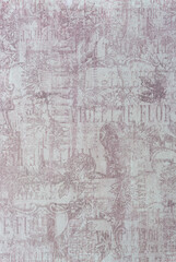 faint text and illustrative scrapbook paper with antique elements