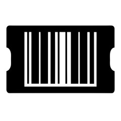 Simple Barcode Ticket Design in Black and White Minimalist Style Graphic