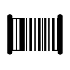 Abstract image of vertical black and white stripes with a frame