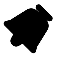 Abstract Black Silhouette of a Bell Shape with Rounded Accents