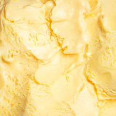 Yellow mango fruit ice cream texture