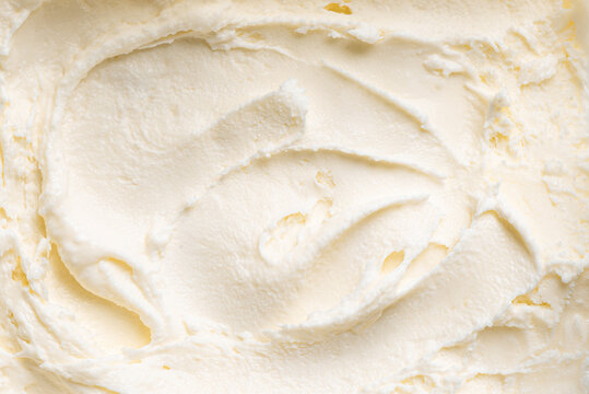 White vanilla ice cream texture